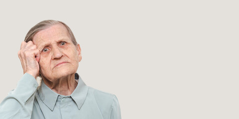 Fototapeta premium Elderly woman pain