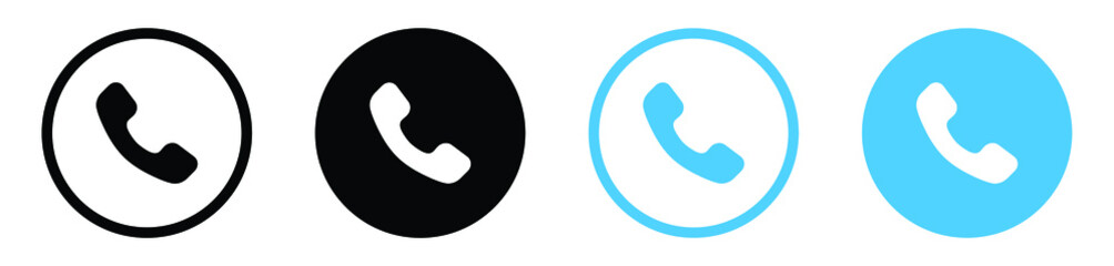 call icon, contact us telephone icon. communication phone icons