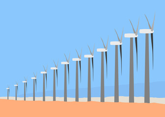 Windkraftanlage in der Wüste