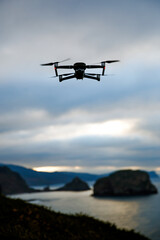 Fototapeta na wymiar A drone flying over nature and making beautiful pictures and videos.