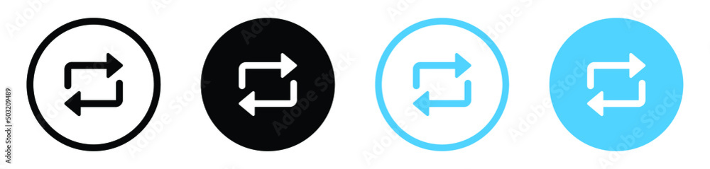 Poster Refresh icon, sync repeat and reload arrow icon symbol convert button sign