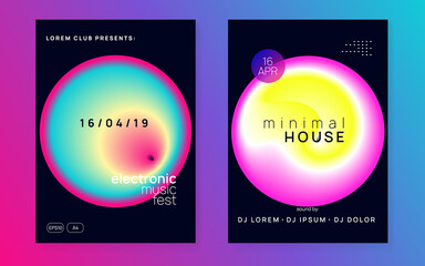 Obraz premium Club Flyer. Fun House Fest. Music And Nightlife Vector. Geometri