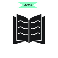 Book icons  symbol vector elements for infographic web
