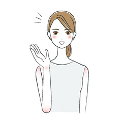 女性　美容　スキンケア　イラスト