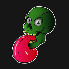 calavera, muerte, zombies, Halloween, grafiti, cabeza,
cráneo 