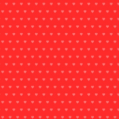 Hearts seamless pattern. Valentines day background. Red and pink colors. Love romantic theme.