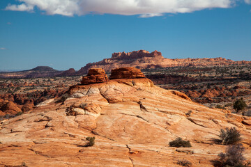 A view of the beautiful red rock  landscape in Vermilion Cliffs National Monument in Arizona