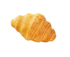 Baking in the form of a croissant on a white