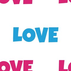 seamless pattern of text LOVE background