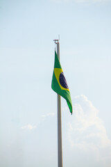 Brazilian flag outdoors in Rio de Janeiro