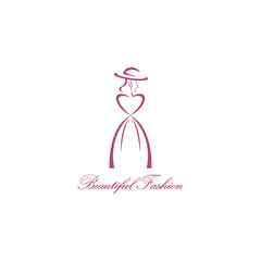 beauty logo illustration woman love vector design