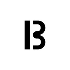 letter B logo graphic line template design illustration vector