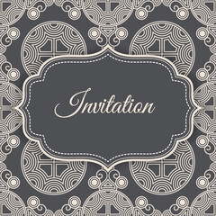 Birthday invitation victorian beautiful celebrate. - Vector.