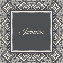 Birthday invitation victorian beautiful celebrate. - Vector.