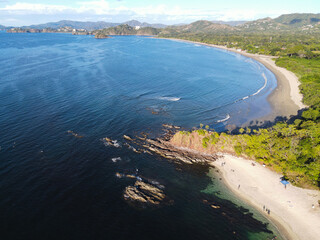 Aerial view of Playa Brasilito and Flamingo, Costa Rica