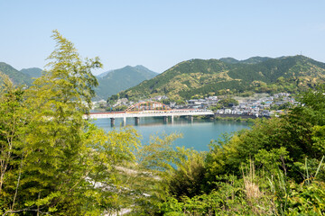 Fototapeta na wymiar 新宮城から見た熊野川