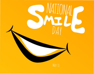 national smile day may 31 vector illustration, suitable for web banner or card