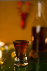 How to do Jäegermeister. German shot. Close up photography. 