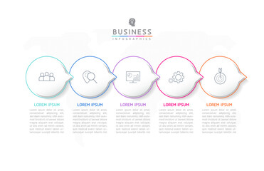 Vector illustration, infographics design, template, marketing, information, with 5 options or steps