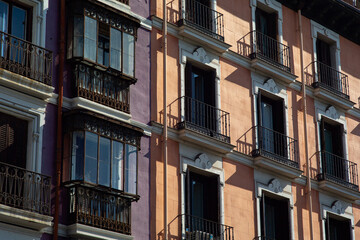 Fototapeta na wymiar facade of a building with balconies