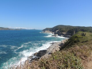 Fototapeta premium sea ​​coast and beautiful blue sky