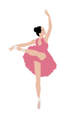 Ballerina silhouette vector illustration