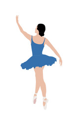 Ballerina silhouette vector illustration