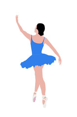 Ballerina silhouette vector illustration