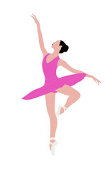 Ballerina silhouette vector illustration
