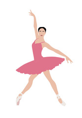 Naklejka premium Ballerina silhouette vector illustration