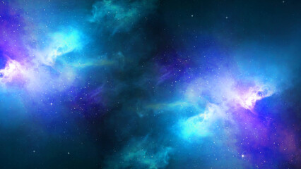 galaxy stars planets background with stars cyan