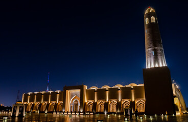 Beautiful mosque in qatar. shot during low lightImam Abdul Wahab Mosque: The Qatar State Grand...