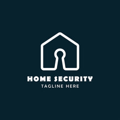 Home security logo template design vector