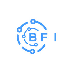 BFI technology letter logo design on white  background. BFI creative initials technology letter logo concept. BFI technology letter design.