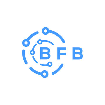 BFB technology letter logo design on white  background. BFB creative initials technology letter logo concept. BFB technology letter design.