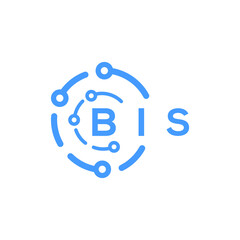 BIS technology letter logo design on white  background. BIS creative initials technology letter logo concept. BIS technology letter design.