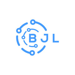 BJL technology letter logo design on white  background. BJL creative initials technology letter logo concept. BJL technology letter design.