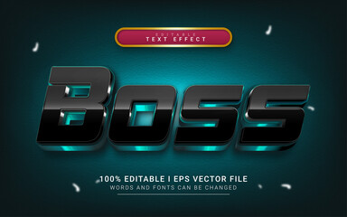 boss 3d style text effect