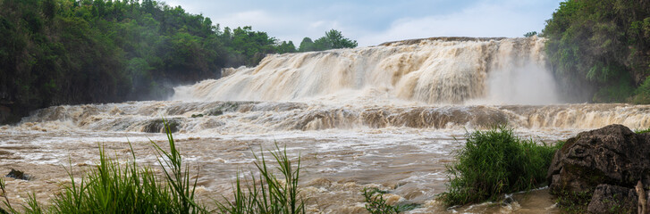 The Huangguoshu waterfall in Anshun, Guizhou, China. Long exposure photography.