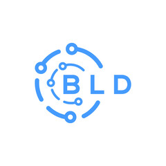 BLD technology letter logo design on white  background. BLD creative initials technology letter logo concept. BLD technology letter design.
