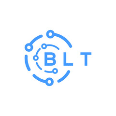 BLT technology letter logo design on white  background. BLT creative initials technology letter logo concept. BLT technology letter design.
