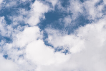 Clouds in the sky and the sun on the edges of the cloud.