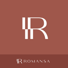 Letter R Line Logo Design. Initial R Abstract Monogram Logo Identity for Branding, Business, Apparel, Fasion, Jewellery and Luxury Brand