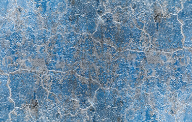 Rustic dark blue concrete wall surface with abstract rough texture for background