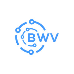 BWV technology letter logo design on white  background. BWV creative initials technology letter logo concept. BWV technology letter design.