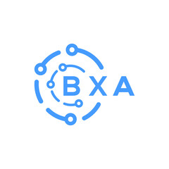 BXA technology letter logo design on white  background. BXA creative initials technology letter logo concept. BXA technology letter design.