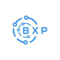 Fototapeta premium BXP technology letter logo design on white background. BXP creative initials technology letter logo concept. BXP technology letter design.