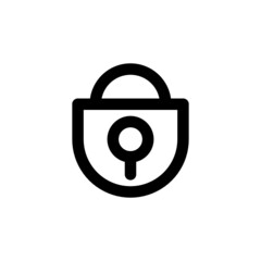 Lock vector icon with white background