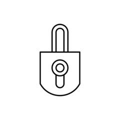 Lock vector icon with white background