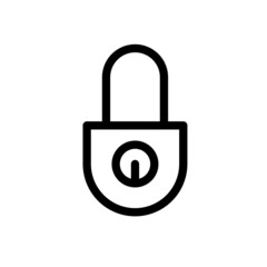 Lock vector icon with white background